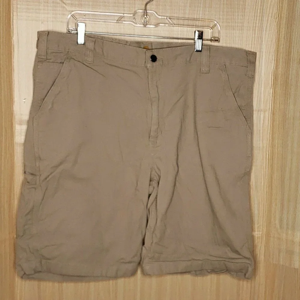 Carhartt Mens Tan Relaxed Fit Cargo Shorts 40